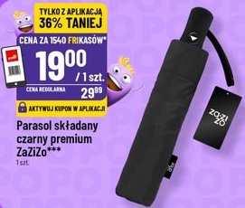 Parasol składany czarny premium ZaZiZo