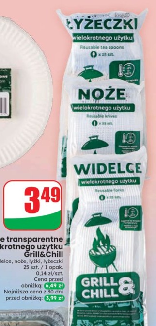 Sztućce transparentne wielokrotnego użytku