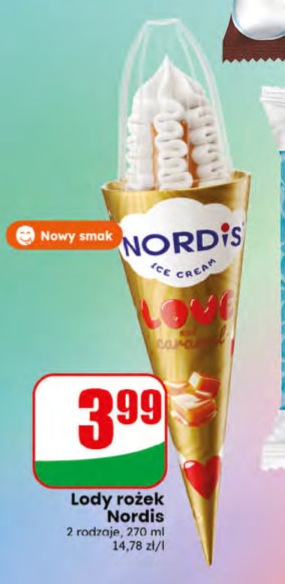 Lody rożek różne rodzaje