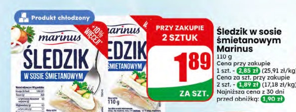 śledzik w sosie śmietanowym