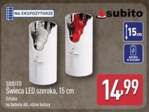 Świeca LED szeroka