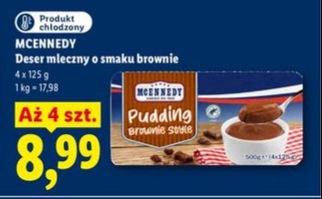 Deser mleczny o smaku brownie