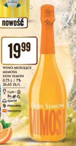 Wino musujące mimosa