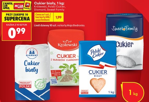 Cukier biały różne marki