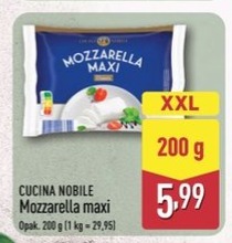 mozzarella maxi XXL