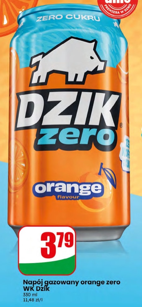 Napój gazowany orange zero