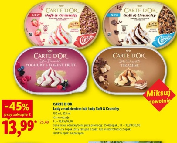 Lody Soft & Crunchy lub z nadzieniem