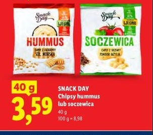 chipsy hummus lub soczewica