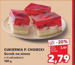 sernik na zimno z truskawkami