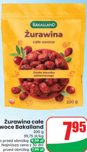Żurawina całe owoce