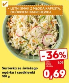 surówka ze świeżego ogórka i rzodkiewki