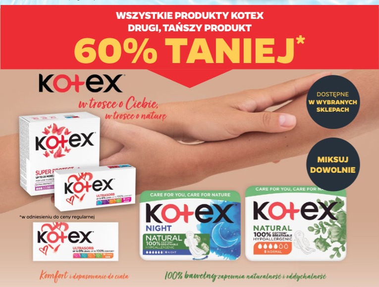 Wszystkie produkty Kotex