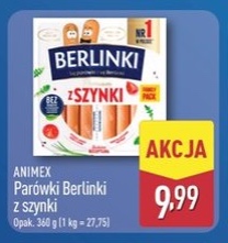 Parówki Berlinki z szynki