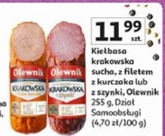 Kiełbasa krakowska sucha, z filetem z kurczaka lub z szynki