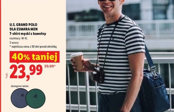 T-shirt męski z bawełny