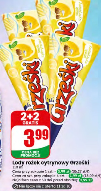 lody rożek cytrynowy
