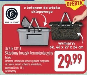 Składany koszyk termoizolacyjny