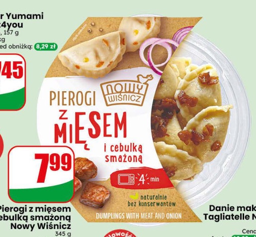 Pierogi z mięsem i cebulką smażoną