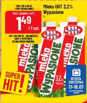 mleko UHT 3,2% Wypasione