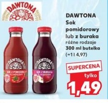 sok pomidorowy lub z buraka
