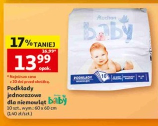 Podkłady jednorazowe dla niemowląt