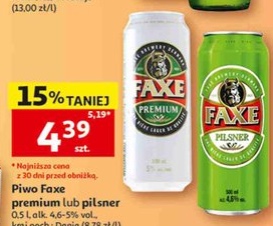 Piwo Faxe premium lub pilsner