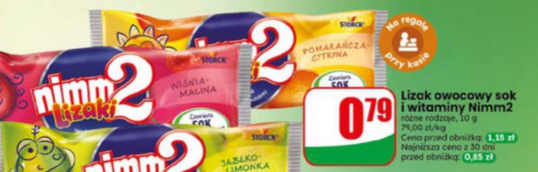 lizak owocowy z sokiem i witaminami