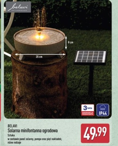 solarna minifontanna ogrodowa