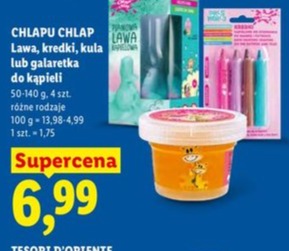 Lawa, kredki, kula lub galaretka do kąpieli