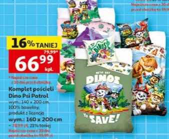 Komplet pościeli Dino Psi Patrol