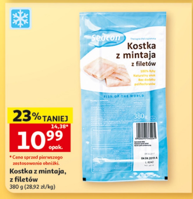 Kostka z mintaja z filetów