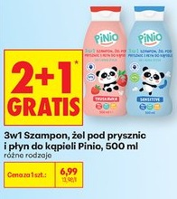 3w1 Szampon, żel pod prysznic i płyn do kąpieli Pinio