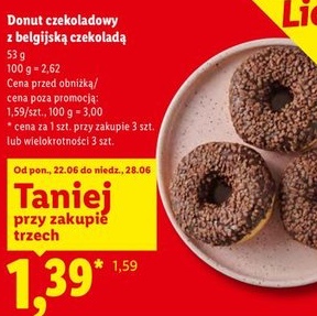 donut czekoladowy z belgijską czekoladą