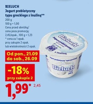 Jogurt prebiotyczny typu greckiego z inuliną