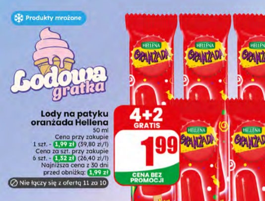 lody na patyku oranżada
