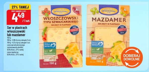 Ser żółty w plastrach
