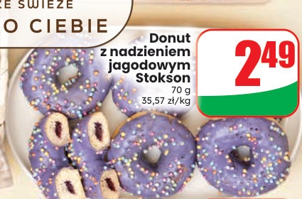 Donut z nadzieniem jagodowym