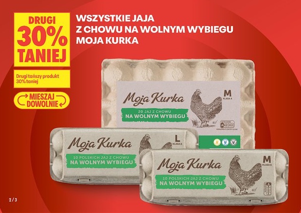 wszystkie jaja z chowu na wolnym wybiegu