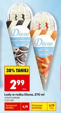 Lody w rożku Diuna