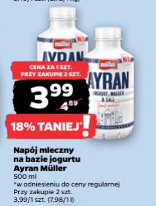 napój mleczny na bazie jogurtu