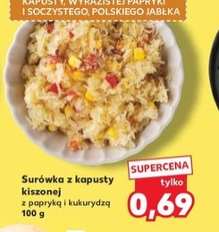 surówka z kapusty kiszonej z papryką i kukurydzą