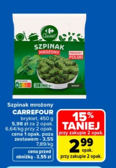 Szpinak mrożony brykiet