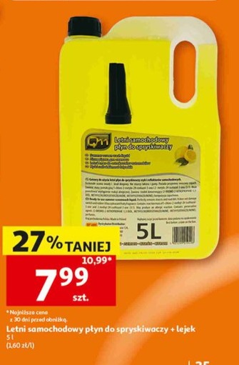 letni samochodowy płyn do spryskiwaczy