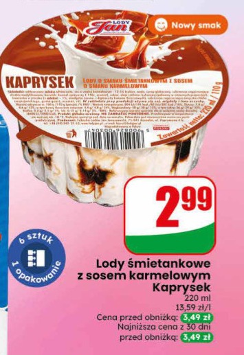 Lody śmietankowe z sosem karmelowym