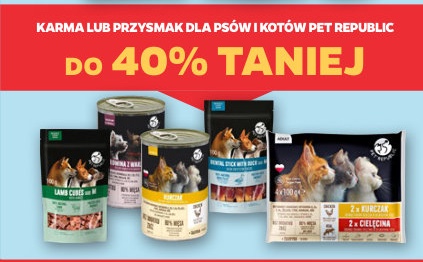 Wszystkie karmy lub przysmaki dla psów i kotów