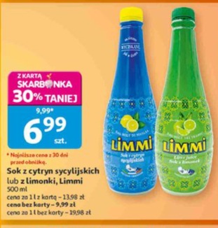 Sok z cytryn sycylijskich lub z limonki