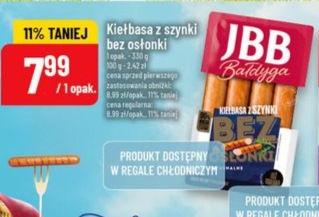 Kiełbasa z szynki bez osłonki