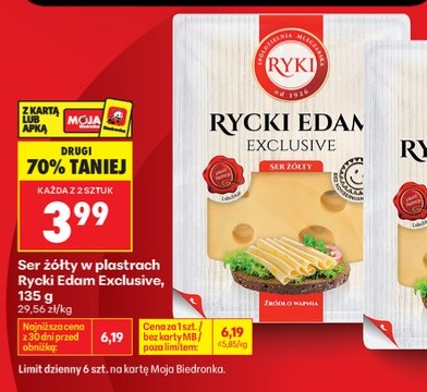 Ser żółty w plastrach edam