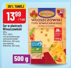 Ser w plastrach Włoszczowski typ szwajcarskiego