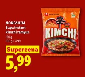 Zupa instant kimchi ramyun
